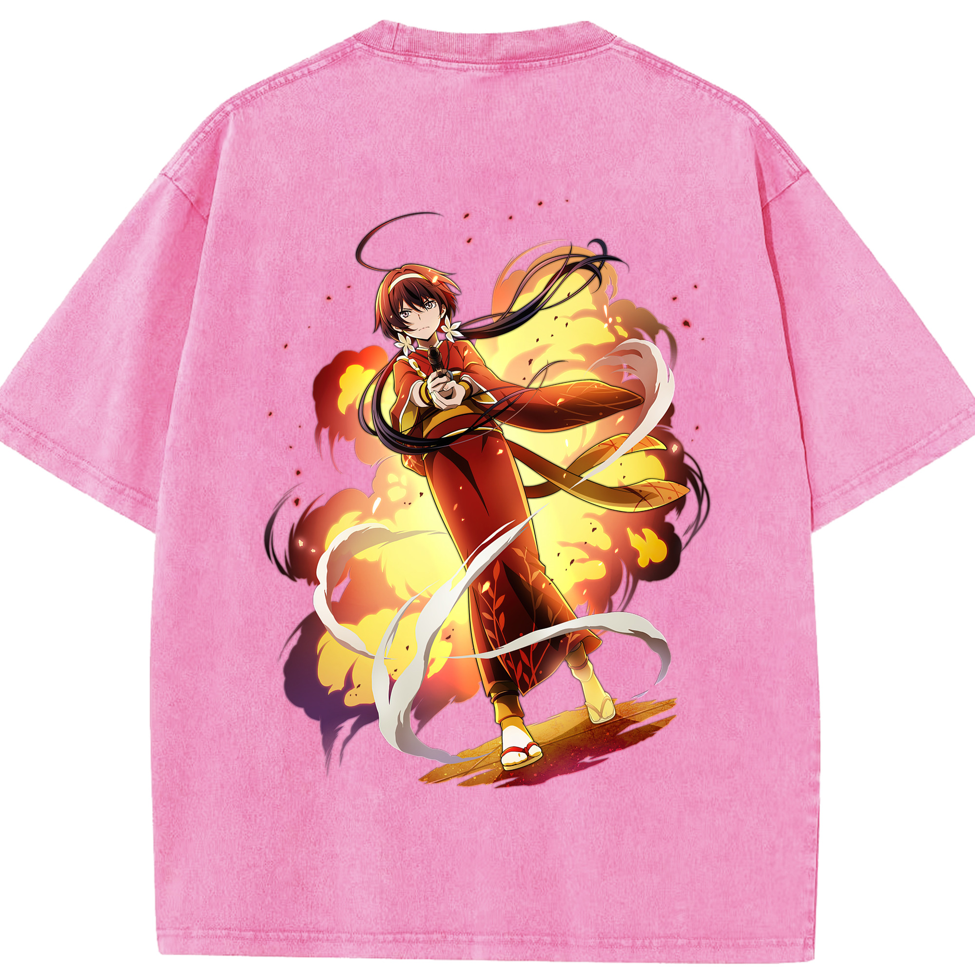 （画像用） 文豪ストレイドッグス Bungo Stray Dogs 綿100% ヴィンテージ風 半袖Tシャツ（背面プリント）